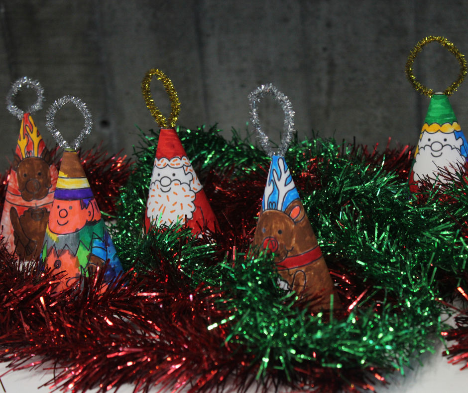 The paper cone decorations done by