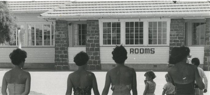 A reference photo of the Caroline Bay Tea Rooms 1960's